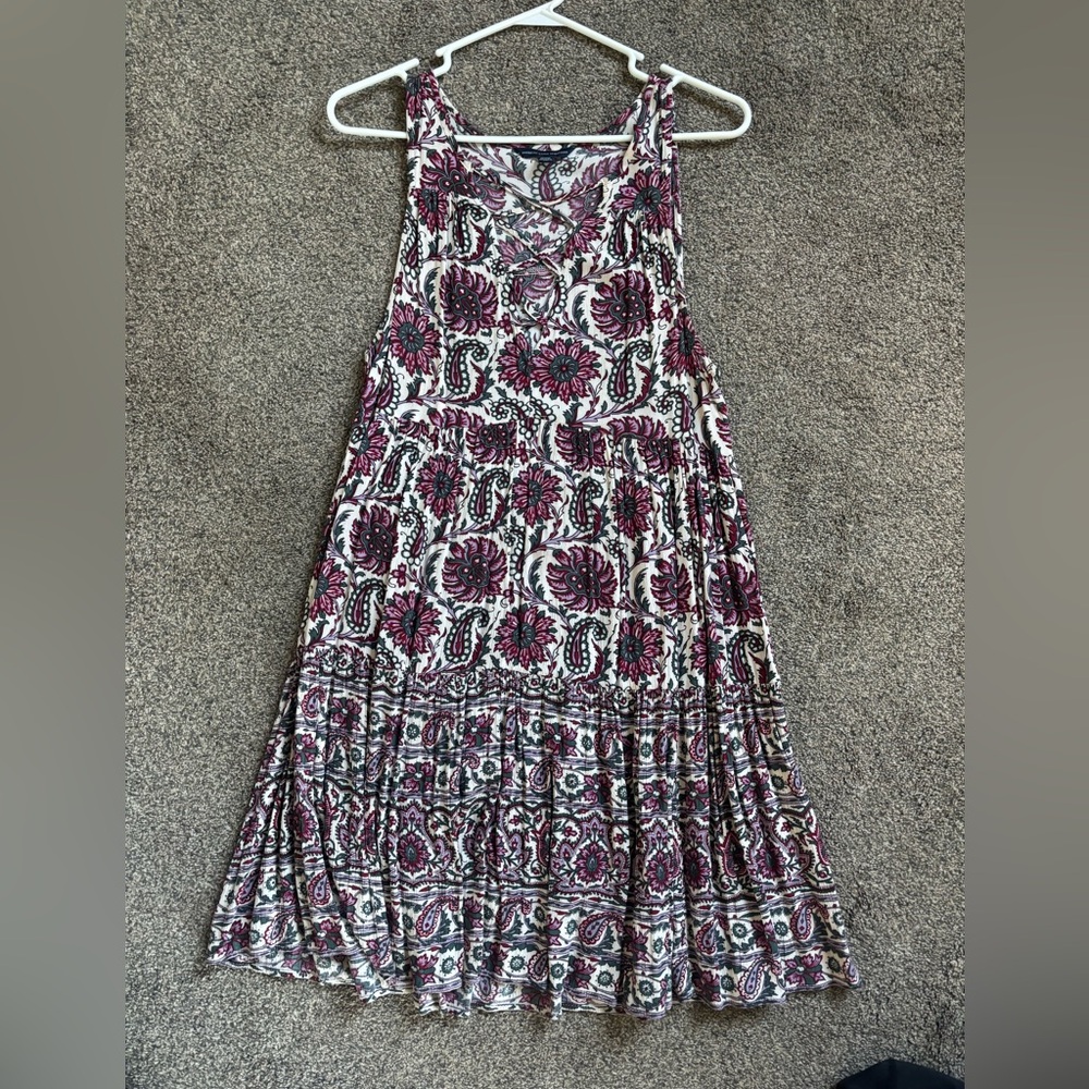American Eagle Outfitters Paisley Maxi Dress - Purple and White